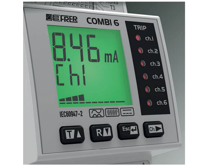 COMBI 6 Multi-channel earth leakage relay